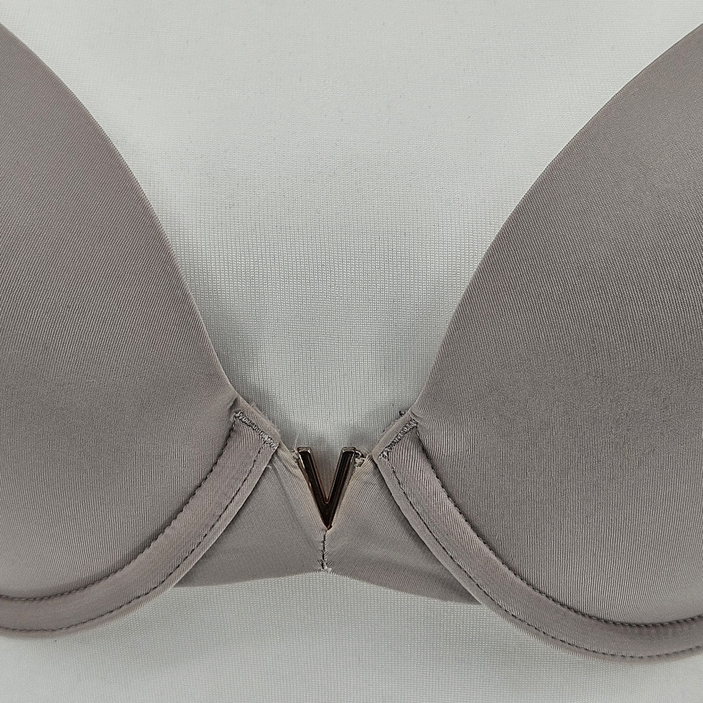 Victoria Secret Lined Demi Grey Tee Shirt Bra 34D - Picture 2 of 7